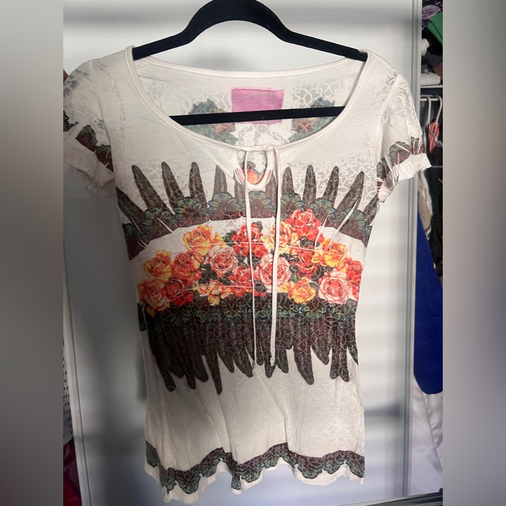 Butterfly dropout blouse, perfect condition size small